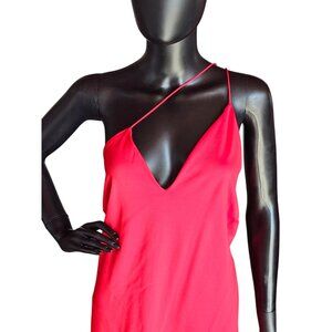 NWOT - Cushine -Asymetrical Red Spaghetti Strap Cocktail Dress
